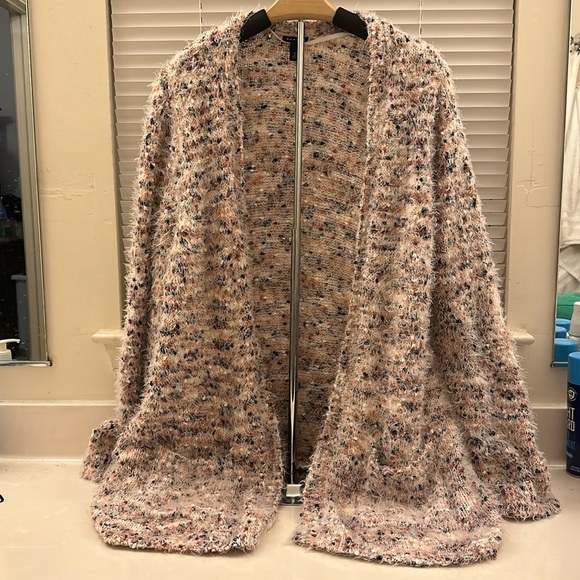 torrid Sweaters - Fuzzy Multicolor Popcorn Knit Open Front Cardigan